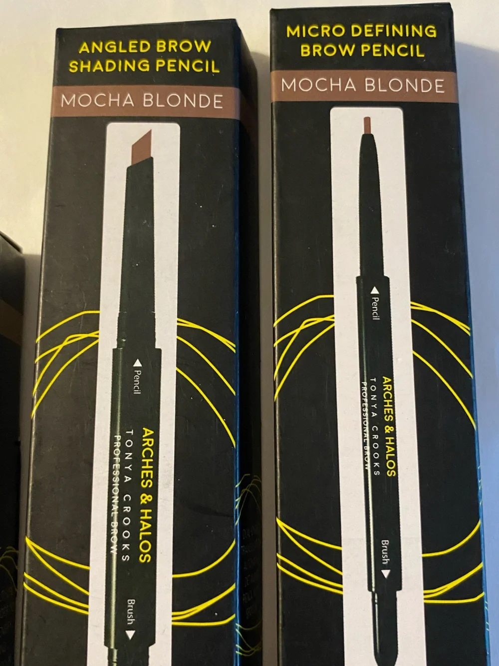 Lot of 3 Professional Eyebrow Makeup Products Arches & Halos Shade Mocha Blonde